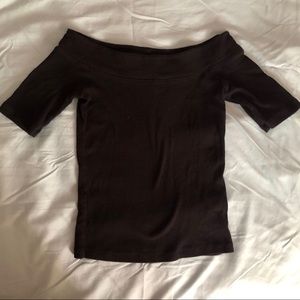 Black half sleeved top